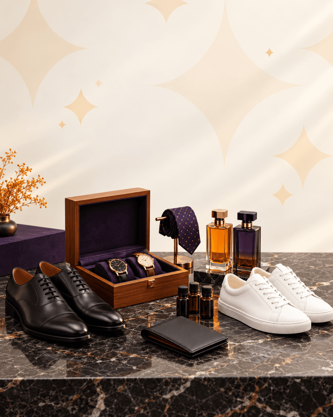 AYUS collection of watches, shoes, fragrances and accessories